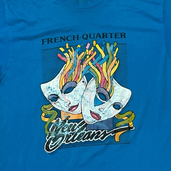 Vintage 1980s New Orleans Bourbon Street Tourism Vacation 80s tshirt - Picture 2 of 7